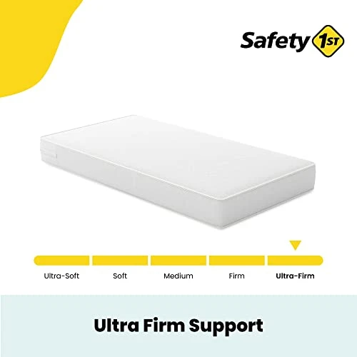 Safety 1st Heavenly Dreams Baby Crib And Toddler Bed Mattress, Waterproof And Stain Resistant Cover, White - Image 2