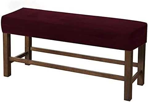 SINKITA Velvet Bench Seat Cushion Slipcovers Workbench Cover, Soft Bench Seat Furniture Protector For Piano Bench Dining Chair Garden Bench Dining Room Bedroom Bench Room-Grey-Large - Image 10