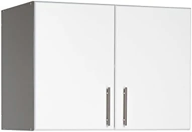 Prepac Elite 2 Door Stackable Wall Mounted Storage Cabinet, 16" D X 32" W X 24" H, White - Image 9