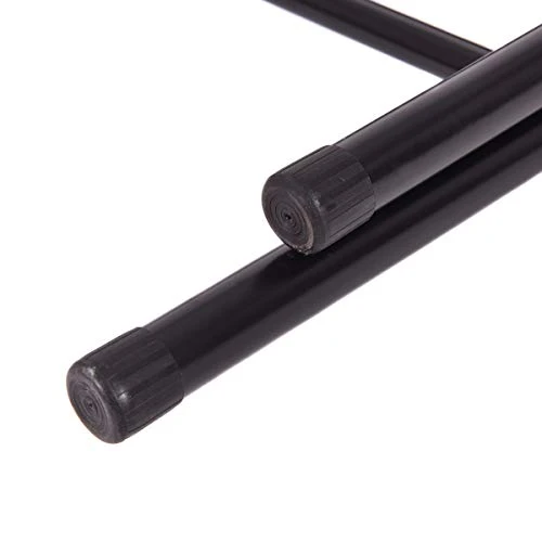 Nightcore Set Of 6 Folding Chairs, Upholstered Chair Set, Double Hinged Lounge Chair With Cushioned Seat, Armless Chairs, Portable Metal Chairs With Carrying Handle, Footrest And Non-Slip Feet (Black) - Image 4