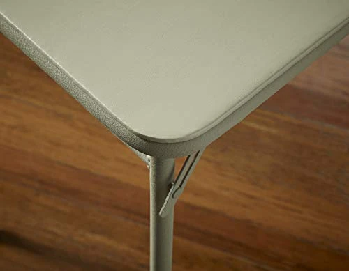 CoscoProducts 14696ANT1E Vinyl Top Folding Table, 1-Pack, Antique Linen - Image 3