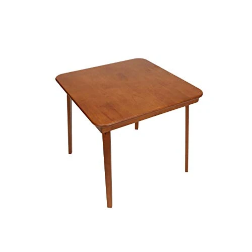 STAKMORE Straight Edge 32" Square Folding Card Table, Cherry Finish - Image 6
