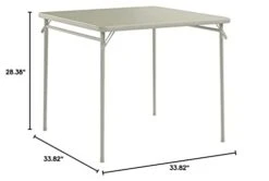 CoscoProducts 14696ANT1E Vinyl Top Folding Table, 1-Pack, Antique Linen