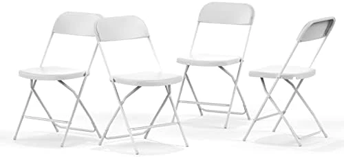 Nazhura Foldable Folding Chairs Plastic Outdoor/Indoor 650LB Weight Limit (White, 8 Pack) - Image 14