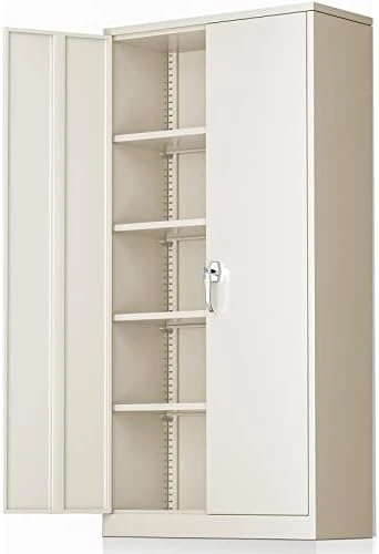 Greenvelly Metal Storage Cabinet, Locking Steel Storage Wardrobe Cabinet, Employees Locker Closet Tool Cabinet With Hanging Rod&4 Locker Shelf For Garage Mounted Storage System, Gym, Home Office - Image 6