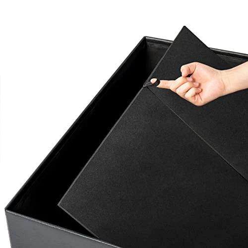 Otto & Ben Top Tufted Folding Faux Leather Trunk Bench Foot Rest, 30 Inch, Black - Image 2