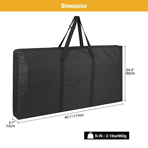 REDCAMP Folding Table Storage Bag Portable, Extra Large Oxford Table Carry Case Bag With Handles For Folding Table Black - Image 2