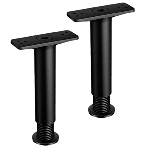 Veemoon 4 Pcs Bed Support Frame Holder Plastic Steel Telescopic Black - Image 2