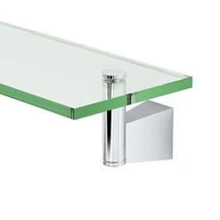 Gatco 4716 Bleu Glass Shelf, Chrome