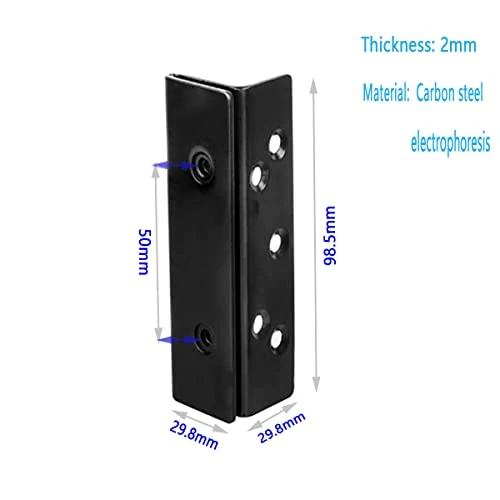 MEICOCO Bed Frame Hardware, Bed Post Double Hook Slot Hardware Attachment Bracket,Bed Frame Brackets For Wooden Bed Bed Rail Hooks Plates - Image 5