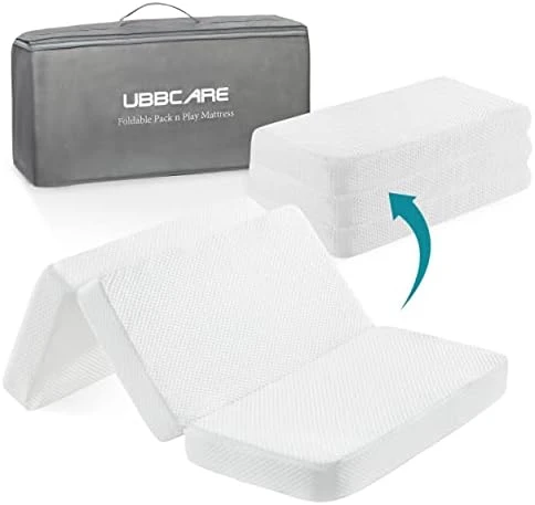 UBBCARE Waterproof Pack And Play Mattress, Portable Crib Mattress For Babies And Toddlers, Memory Foam 38 X 26 X 3 Inches Dual Sided Mattress, Washable Cover & Storage Bag - Image 5