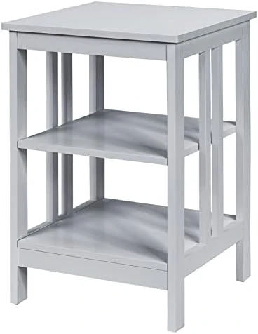 KOTEK 3-Tier Nightstand Set Of 2, Wooden Sofa Side Table With Storage Shelves, Stable Structure, Accent Table Bedside Table End Table For Bedroom, Living Room, Easy Assembly (Black) - Image 10