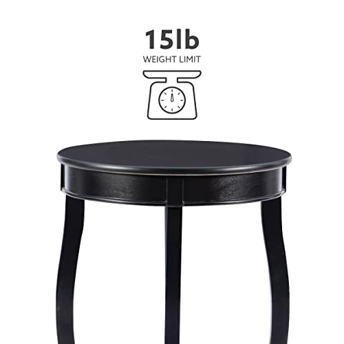 Powell Furniture Round Table With Shelf, Black - Image 2