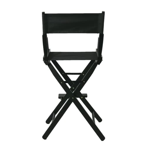 JXUFDHO Tall Directors Chair Foldable 30'', Makeup Chair Black For Makeup Artist, 250lbs Capacity Solid Hardwood,Black - Image 3