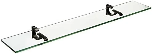 Spancraft Glass Monarch Glass Shelf, Brushed Bronze, 10 X 42 - Image 3