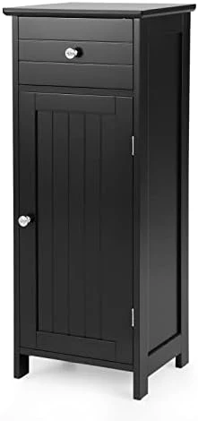 GLACER Bathroom Floor Cabinet, Multifunctional Freestanding Side Storage Cabinet With Adjustable Shelf, Equipped With Anti-toppling Fitting, 14 X 12 X 34.5 Inches (White) - Image 7