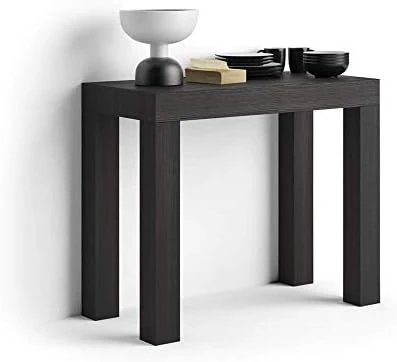 Mobili Fiver, First, Extendable Console Table, Ashwood Black, Made In Italy - Image 6
