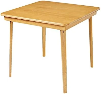 STAKMORE Straight Edge 32" Square Folding Card Table, Cherry Finish - Image 9