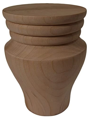 BingLTD - 4 1/2" Unfinished Profile Cherry Sofa Legs, Bun Feet - Set Of 4 (BF5231-CHER-UNF) - Image 3