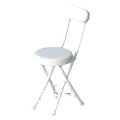 Cushioned Padded Folding Stool, 28.7-Inch Foldable Folding Bar Stool,Portable Folding Stool With Handle For Fishing Hiking Gardening Travel BBQ