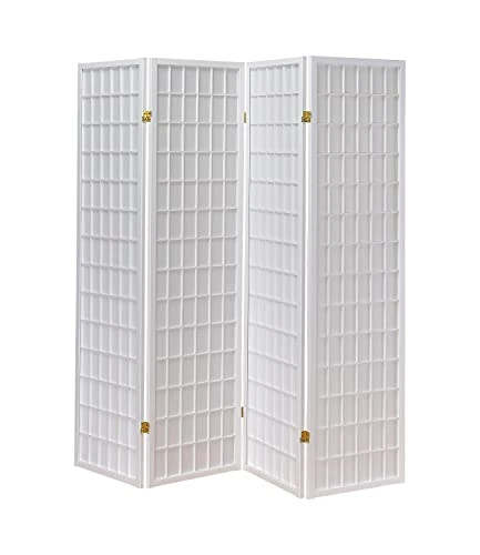 Coaster 4 Panel Room Divider In White 902626 - Image 2