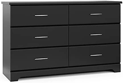 Storkcraft Brookside 2 Drawer Changing Table Dresser (Pebble Gray) β Nursery Dresser Organizer With Changing Table Topper, Chest Of Drawers For Bedroom With 2 Drawers, Universal Design - Image 10