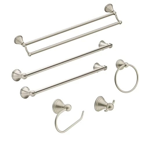 Moen DN8424BN Preston Collection 24-Inch Bathroom Single -Towel Bar, Brushed Nickel - Image 4