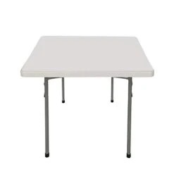 OEF Furnishings 36" Square Folding Tables, 36" X 36", Light Grey