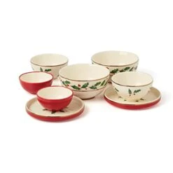Lenox Holiday Mini Luna 8Pc Porcelain Nesting Set, 3.73, Multi
