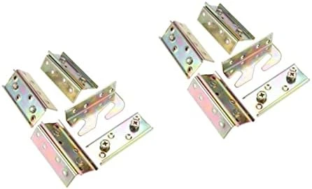 VILLCASE 8 Pcs Malm Bed Frame Metal Holder Adjustable Stand Headboard Kit For Adjustable Bed Bed Hardware Rail Bracket Buckle Gasket Big Bed Bed Rail Fasteners Rust Proof Frame Bracket 4x - Image 4