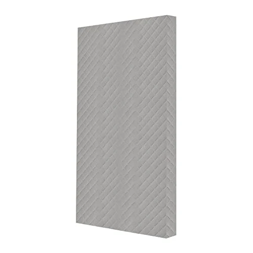 Dream On Me Asheville 4β Firm Fiber Crib And Toddler Mattress | Waterproof | GreenGuard Gold Certified | Dual-Sided Mattress | Grey Embossed Cover | Lightweight Reversible Design