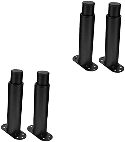 Homoyoyo 6 Pcs Bed Support Legs Holder Bedstead Black Cold Rolled Steel - Image 7