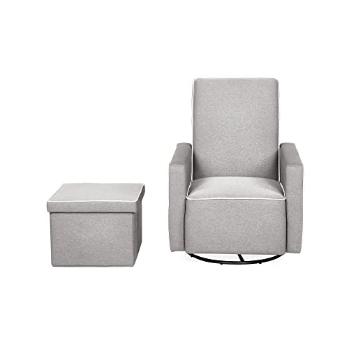 Relax A Lounger Lyndon Glider Chair With Ottoman, Taupe