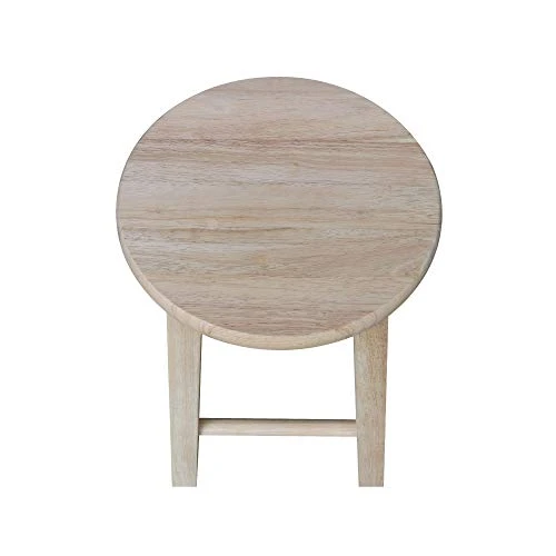 International Concepts 18-Inch Round Top Stool, Unfinished - Image 3