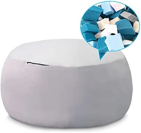 LapEasy Giant Bean Bag Chair Cover(Cover Only,No Filler),Oversized Round Soft Fluffy PV Velvet Washable Lazy Sofa Bean Bag Bed Cover For Adults, Living Room Bedroom Furniture Outside Cover(Black) - Image 11