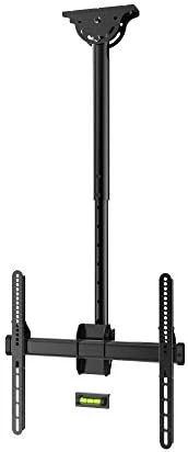 ProMounts Ceiling TV Mount, Hanging Swivel TV Mount Bracket For Flat/Curved Displays Fits Most 37-80 Inch LCD LED OLED TVs, TV Pole Mount For Flat/Sloped Ceiling, Max VESA 600x400mm - Image 7