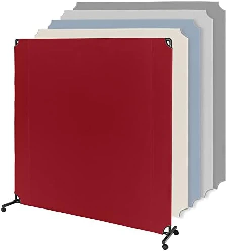 Lainly Rolling Room Divider Wall - Made In North America (6' L X 6' H, Dark Gray) Partition Room Dividers, Temporary Wall, Office Divider, Privacy Screen, Wall Divider & Room Divider Screen - Image 13