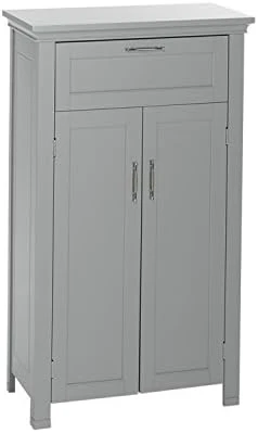 RiverRidge Somerset Two-Door Floor Cabinet, White & White Somerset Bathroom Over The Toilet Storage Spacesaver With Open Shelf And Two Doors - Image 6