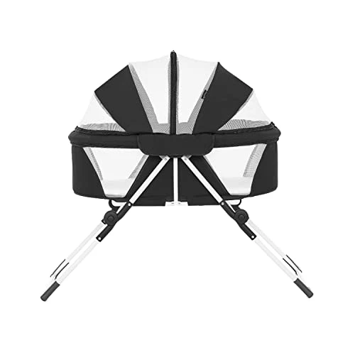 Dream On Me Karley Plus Baby Bassinet, Lightweight Compact Portable Bassinet, Easy And Quick Fold With Removable Double Canopy, Breathable Mesh Design, Cool Grey - Image 5