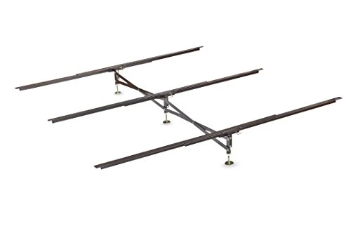 Glideaway X-Support Bed Frame Support System, GS-3 XS Model - 3 Cross Rails And 3 Legs - Strong Center Support Base For Full, Queen And King Mattress, Box Springs, And Bed Foundations
