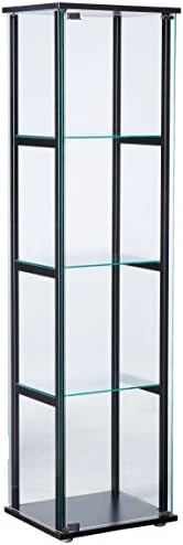 Coaster 4-Shelf Glass Curio Cabinet Cappuccino And Clear 950172 - Image 7