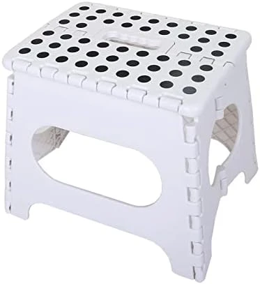 Fisiei Step Stool,Step Stools For Adults,Folding Step Stool,Folding Stool,Foldable Stool,Small Step Stool For Kitchen,Bathroom,Living Room,Bedroom, Office, Etc.(White, 13inch) - Image 5