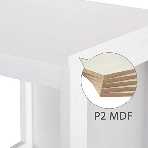 Topeakmart Bathroom Floor Cabinet With 2 Drawers, Free-Standing Side Storage Organizer With 1 Shelf, Wooden Multifunctional Rack Stand, White - Image 6