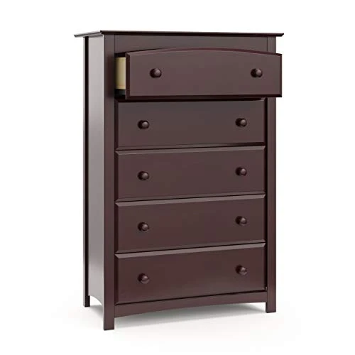Storkcraft Kenton 5 Drawer Dresser (Espresso) – Dresser For Kids Bedroom, Nursery Dresser Organizer, Chest Of Drawers For Bedroom With 5 Drawers, Universal Design For Children’s Bedroom - Image 4