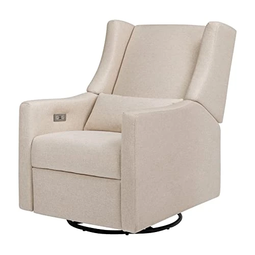 Babyletto Kiwi Electronic Power Recliner And Swivel Glider With USB Port In Performance Cream Eco-Weave, Water Repellent & Stain Resistant, Greenguard Gold And CertiPUR-US Certified - Image 7