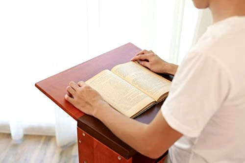 Wooden Church Prayer Bench Stool Table Chair Padded Kneeler Shelf Folding, Prayer Bench For Kneeling At Home,Religious Gifts, 32 Inches Height - Image 4