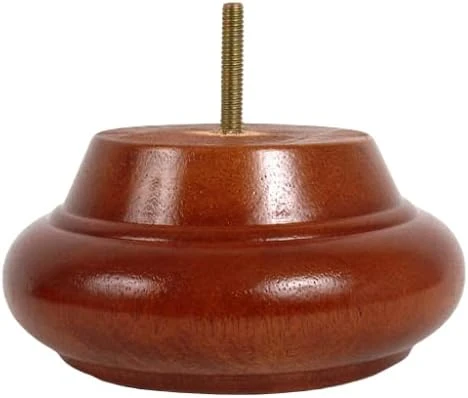 LEG DADDY TruFitLeg Ivar - 2 1/2" Turned Bun Sofa Leg, Fits On All Furniture With Hanger Bolt Attachments (Fruitwood, Set Of 4) - Image 5