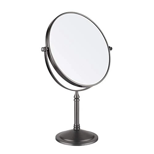 Nicesail Tabletop Makeup Mirror, Double-Side 1X-10X, 360 Swivel Cosmetic Mirror For Table Desk, No Light Antique Bronze (8 Inch, 10X) - Image 6