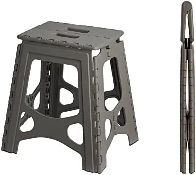 SHIMOYAMA Folding Step Stool 15IN Tall Plastic Foldable Step Stool For Camping Picnic And Home, 1 Pack, Collapsible Stool For Adults, White - Image 7