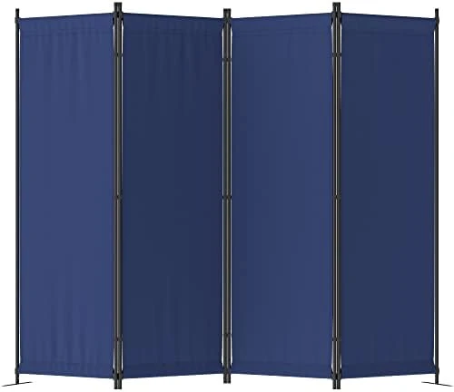 Morngardo Room Divider Folding Privacy Screens 4 Panel Partitions 88" Dividers Portable Separating For Home Office Bedroom Dorm Decor (Black) - Image 6